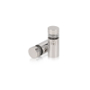 1/2'' Diameter X 3/4'' Barrel Length, (304) Stainless Steel Polished Finish. Easy Fasten Standoff (For Inside / Outside use) Tamper Proof Standoff [Required Material Hole Size: 3/8'']