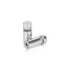 1/2'' Diameter X 3/4'' Barrel Length, (304) Stainless Steel Polished Finish. Easy Fasten Standoff (For Inside / Outside use) Tamper Proof Standoff [Required Material Hole Size: 3/8'']