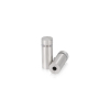 1/2'' Diameter X 1'' Barrel Length, (304) Stainless Steel Brushed Finish. Easy Fasten Standoff (For Inside / Outside use) Tamper Proof Standoff [Required Material Hole Size: 3/8'']