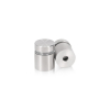 5/8'' Diameter X 1/2'' Barrel Length, (304) Stainless Steel Brushed Finish. Easy Fasten Standoff (For Inside / Outside use) Tamper Proof Standoff [Required Material Hole Size: 7/16'']