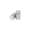 5/8'' Diameter X 3/4'' Barrel Length, (304) Stainless Steel Brushed Finish. Easy Fasten Standoff (For Inside / Outside use) Tamper Proof Standoff [Required Material Hole Size: 7/16'']