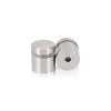 3/4'' Diameter X 1/2'' Barrel Length, (304) Stainless Steel Brushed Finish. Easy Fasten Standoff (For Inside / Outside use) Tamper Proof Standoff [Required Material Hole Size: 7/16'']