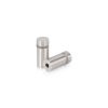 1/2'' Diameter X 3/4'' Barrel Length, (304) Stainless Steel Brushed Finish. Easy Fasten Standoff (For Inside / Outside use) Tamper Proof Standoff [Required Material Hole Size: 3/8'']