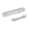 WHITE LED Sign Clamp in 3 1/8'' (80 mm) length X 1'' (25.4 mm) Silver satin aluminum finish.Mount Kit Supports Signs Up To 5/16'' Thick, Wall Mount, Low Voltage transformer included.