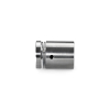 1'' Diameter X 1'' Barrel Length Stainless Steel (304) Standoffs Standard Head Satin Brushed Finish (for Inside & Outside Use) [Required Material Hole Size: 3/8'']
