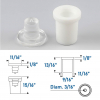 White Jumbo Quick Snap 3/4’' X 1'' Adhesive Mounted Head (sold per Set 1 Body and 1 Head)
