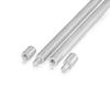 3/8'' Aluminum Clear Anodized 3/8'' Diameter Rod End Screw Set, Reverse Thread (Inside use only)