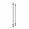 Set of 2, 3/8’’ Diameter Rod Projecting Mount, Stainless Steel Satin Brushed Finish, 24'' Long w/ 3 Holes Mounting Plate, to be installed with screws (Included) or double sided tape (not included). Hold up to 5/16'' material thickness.