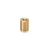 10-24 Threaded Barrels Diameter: 3/8'', Length: 1/2'', Champagne Anodized Aluminum [Required Material Hole Size: 7/32'' ]