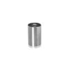 1/4-20 Threaded Barrels Diameter: 1'', Length: 1 1/2'', Brushed Satin Finish Grade 304 [Required Material Hole Size: 17/64'' ]