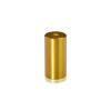 1/4-20 Threaded Barrels Diameter: 1'', Length: 2'', Gold Anodized [Required Material Hole Size: 17/64'' ]