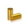 1/4-20 Threaded Barrels Diameter: 1'', Length: 2'', Gold Anodized [Required Material Hole Size: 17/64'' ]