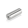 3/8-16 Threaded Barrels Diameter: 1 1/2'', Length: 4'',  Stainless Steel 316, Brushed Satin Finish [Required Material Hole Size: 3/8'' ]