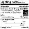 15.5W A19 LED Light Bulb - 100W Inc. Equal - 120V - E26 Medium Base - 1600lm - 5000K (4-Pack)