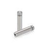 1/2'' Diameter X 1-3/4'' Barrel Length, Stainless Steel Brushed Finish. Easy Fasten Standoff (For Inside Use Only) [Required Material Hole Size: 3/8'']