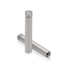 1/2'' Diameter X 2-1/2'' Barrel Length, Stainless Steel Brushed Finish. Easy Fasten Standoff (For Inside Use Only) [Required Material Hole Size: 3/8'']