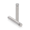 1/2'' Diameter X 2-1/2'' Barrel Length, Stainless Steel Brushed Finish. Easy Fasten Standoff (For Inside Use Only) [Required Material Hole Size: 3/8'']