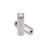 5/8'' Diameter X 1-3/4'' Barrel Length, Stainless Steel Brushed Finish. Easy Fasten Standoff (For Inside Use Only) [Required Material Hole Size: 7/16'']