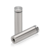 3/4'' Diameter X 2-1/2'' Barrel Length, Stainless Steel Brushed Finish. Easy Fasten Standoff (For Inside Use Only) [Required Material Hole Size: 7/16'']