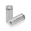 1-1/4'' Diameter X 2-1/2'' Barrel Length, Stainless Steel Brushed Finish. Easy Fasten Standoff (For Inside Use Only) [Required Material Hole Size: 7/16'']