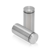 1-1/4'' Diameter X 2-1/2'' Barrel Length, Stainless Steel Brushed Finish. Easy Fasten Standoff (For Inside Use Only) [Required Material Hole Size: 7/16'']