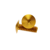 Gold Anodized Aluminum Bolt 5/16-18 Thread, Length 7/8'', 5/32'' Hex Broach