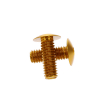 Gold Anodized Aluminum Bolt 5/16-18 Thread, Length 7/8'', 5/32'' Hex Broach