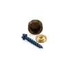 Set of 4 Screw Cover, Diameter: 3/4'', Aluminum Bronze Anodized Finish (Indoor or Outdoor Use), Special for 3/16'' Diameter TAPCON Screw Slotted Hex (TAPCON Screw Sold Separatly)