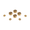 Set of 4 Screw Cover, Diameter: 1/2'', Aluminum Champagne Anodized Finish, (Indoor or Outdoor Use)