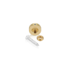 Set of 4 Conical Locking Screw Cover, Diameter: 11/16'' (Less 3/4'') Brass Plain Finish (Indoor or Outdoor Use, but for outdoor use Brass will come darker if no varnish applied)