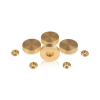 Set of 4 Screw Cover, Diameter: 13/16'' (3/4''), Aluminum Champagne Anodized Finish, (Indoor or Outdoor Use)