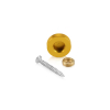 Set of 4 Conical Screw Cover, Diameter: 13/16'' (3/4''), Aluminum Gold Anodized Finish (Indoor or Outdoor Use)