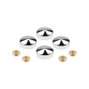 Set of Conical Screw Cover Diameter 7/8'', Polished Stainless Steel Finish (Indoor or Outdoor)