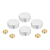 Set of 4 Locking Screw Cover Diameter 7/8'', Polished Stainless Steel Finish (Indoor Use Only)