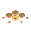 Set of 4 Screw Cover, Diameter: 1'', Aluminum Champagne Anodized Finish, (Indoor or Outdoor Use)