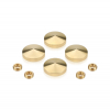 Set of 4 Conical Screw Cover, Diameter: 1'', Brass Plain Finish (Indoor or Outdoor Use, but for outdoor use Brass will come darker if no varnish applied)