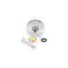 Set of 4 Locking Screw Cover Diameter 1'', Satin Brushed Stainless Steel Finish (Indoor or Outdoor)