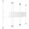 (3) 11'' Width x 8-1/2'' Height Clear Acrylic Frame & (6) Aluminum Clear Anodized Adjustable Angle Signature Cable Systems with (12) Single-Sided Panel Grippers