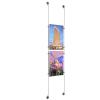 (2) 11'' Width x 17'' Height Clear Acrylic Frame & (2) Aluminum Clear Anodized Adjustable Angle Signature 1/8'' Diameter Cable Systems with (8) Single-Sided Panel Grippers