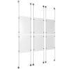 (6) 11'' Width x 17'' Height Clear Acrylic Frame & (6) Aluminum Clear Anodized Adjustable Angle Signature 1/8'' Diameter Cable Systems with (24) Single-Sided Panel Grippers