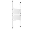 (2) 17'' Width x 11'' Height Clear Acrylic Frame & (2) Aluminum Clear Anodized Adjustable Angle Signature 1/8'' Diameter Cable Systems with (8) Single-Sided Panel Grippers