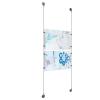 (2) 17'' Width x 11'' Height Clear Acrylic Frame & (2) Aluminum Clear Anodized Adjustable Angle Signature 1/8'' Diameter Cable Systems with (8) Single-Sided Panel Grippers