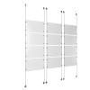 (12) 17'' Width x 11'' Height Clear Acrylic Frame & (6) Aluminum Clear Anodized Adjustable Angle Signature 1/8'' Diameter Cable Systems with (48) Single-Sided Panel Grippers