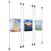 (3) 8-1/2'' Width x 11'' Height Clear Acrylic Frame & (6) Aluminum Clear Anodized Adjustable Angle Signature 1/8'' Diameter Cable Systems with (12) Single-Sided Panel Grippers