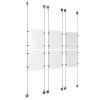 (6) 8-1/2'' Width x 11'' Height Clear Acrylic Frame & (6) Aluminum Clear Anodized Adjustable Angle Signature 1/8'' Diameter Cable Systems with (24) Single-Sided Panel Grippers