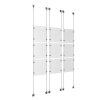 (9) 8-1/2'' Width x 11'' Height Clear Acrylic Frame & (6) Aluminum Clear Anodized Adjustable Angle Signature 1/8'' Diameter Cable Systems with (36) Single-Sided Panel Grippers