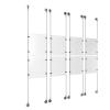 (8) 8-1/2'' Width x 11'' Height Clear Acrylic Frame & (8) Aluminum Clear Anodized Adjustable Angle Signature 1/8'' Diameter Cable Systems with (32) Single-Sided Panel Grippers