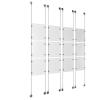 (12) 8-1/2'' Width x 11'' Height Clear Acrylic Frame & (8) Aluminum Clear Anodized Adjustable Angle Signature 1/8'' Diameter Cable Systems with (48) Single-Sided Panel Grippers