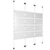(12) 17'' Width x 11'' Height Clear Acrylic Frame & (6) Aluminum Matte Black Adjustable Angle Signature 1/8'' Diameter Cable Systems with (48) Single-Sided Panel Grippers