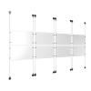 (8) 17'' Width x 11'' Height Clear Acrylic Frame & (8) Aluminum Matte Black Adjustable Angle Signature 1/8'' Diameter Cable Systems with (32) Single-Sided Panel Grippers